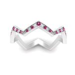 Load image into Gallery viewer, zig-zag-eternity-stack-pink-sapphire-wedding-band-in-white-gold-FD10476BGSADRPI-NL-WG.jpg

