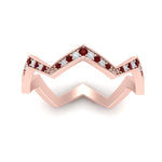 Load image into Gallery viewer, zig-zag-eternity-stack-ruby-wedding-band-in-rose-gold-FD10476BGRUDR-NL-RG.jpg
