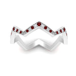 Load image into Gallery viewer, zig-zag-eternity-stack-ruby-wedding-band-in-white-gold-FD10476BGRUDR-NL-WG.jpg
