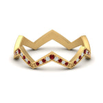 Load image into Gallery viewer, zig-zag-eternity-stack-ruby-wedding-band-in-yellow-gold-FD10476BGRUDR-NL-YG.jpg
