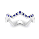 Load image into Gallery viewer, zig-zag-eternity-stack-sapphire-wedding-band-in-white-gold-FD10476BGSABL-NL-WG.jpg
