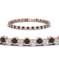 Thumbnail 22 - zig-zag-tennis-black-diamond-bracelet-in-rose-gold-FDBRC10410GBLACKANGLE2-NL-RG
