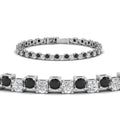Thumbnail 35 - zig-zag-tennis-black-diamond-bracelet-in-white-gold-FDBRC10410GBLACKANGLE2-NL-WG