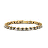 Load image into Gallery viewer, zig-zag-tennis-black-diamond-bracelet-in-yellow-gold-FDBRC10410GBLACK-NL-YG
