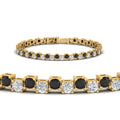 Thumbnail 50 - zig-zag-tennis-black-diamond-bracelet-in-yellow-gold-FDBRC10410GBLACKANGLE2-NL-YG