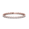 Load image into Gallery viewer, zig-zag-tennis-diamond-bracelet-in-rose-gold-FDBRC10410-NL-RG