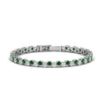 Thumbnail 32 - zig-zag-tennis-emerald-bracelet-in-white-gold-FDBRC10410GEMGR-NL-WG