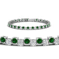 Thumbnail 31 - zig-zag-tennis-emerald-bracelet-in-white-gold-FDBRC10410GEMGRANGLE2-NL-WG