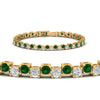 Load image into Gallery viewer, zig-zag-tennis-emerald-bracelet-in-yellow-gold-FDBRC10410GEMGRANGLE2-NL-YG