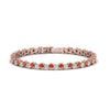 Load image into Gallery viewer, zig-zag-tennis-orange-sapphire-bracelet-in-rose-gold-FDBRC10410GSAOR-NL-RG