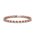 Thumbnail 17 - zig-zag-tennis-orange-sapphire-bracelet-in-rose-gold-FDBRC10410GSAOR-NL-RG