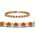 Thumbnail 44 - zig-zag-tennis-orange-sapphire-bracelet-in-yellow-gold-FDBRC10410GSAORANGLE2-NL-YG