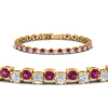 Load image into Gallery viewer, zig-zag-tennis-pink-sapphire-bracelet-in-yellow-gold-FDBRC10410GSADRPIANGLE2-NL-YG