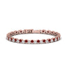 Load image into Gallery viewer, zig-zag-tennis-ruby-bracelet-in-rose-gold-FDBRC10410GRUDR-NL-RG