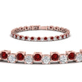 Thumbnail 20 - zig-zag-tennis-ruby-bracelet-in-rose-gold-FDBRC10410GRUDRANGLE2-NL-RG
