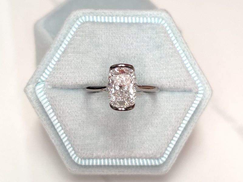 Cushion Solitaire Ring 
