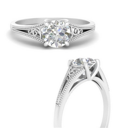 Filigree Engagement Ring Style
